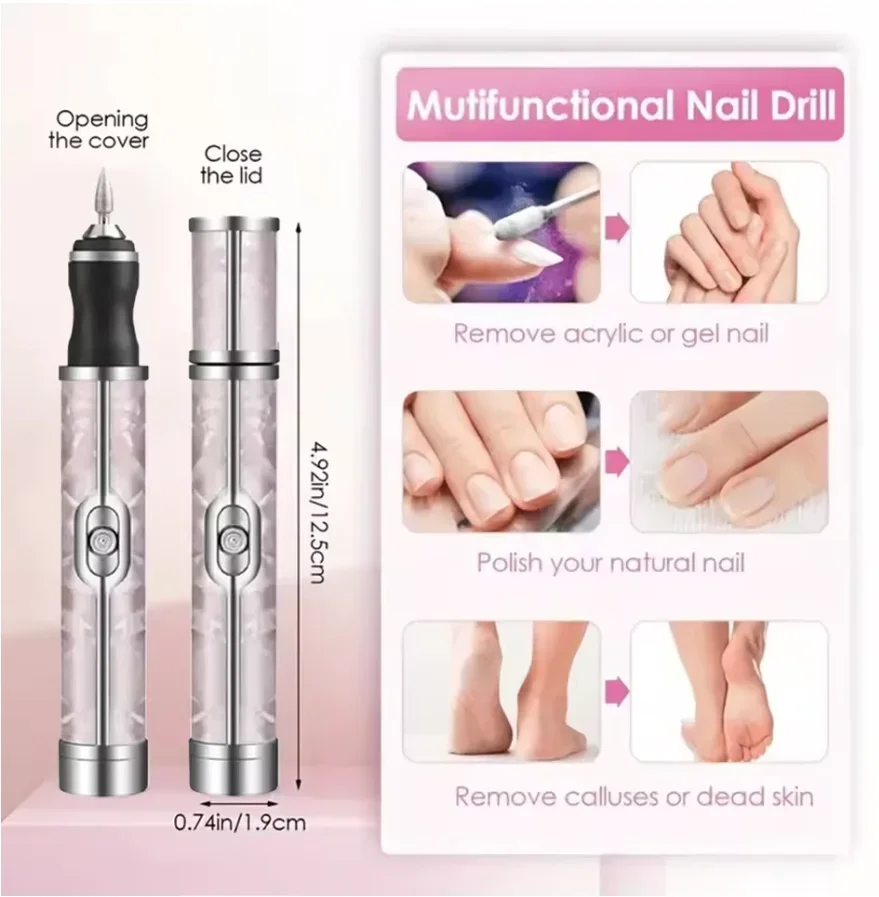 Nail art tools professional set electrical  adjustment Rechargeable Electric Nail Grinder Nail Art  Tools sets for Home Salon
