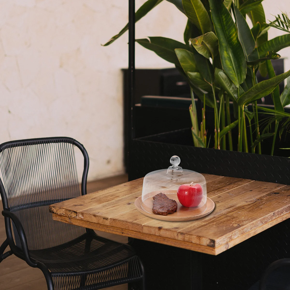 

1Pcs Glass Cake Cover Transparent Dome Food Display Dust Protection for Desserts Fruit Micro Landscape Kitchen Use