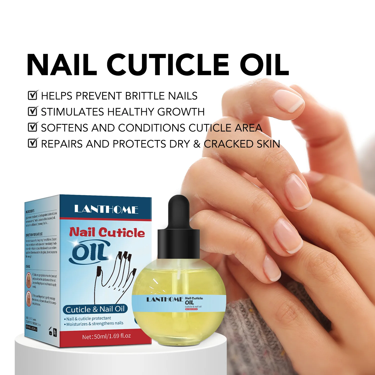 

50ml Nail Repair Essence Fingernail Solution Toenail Care Essence Nail Repair Ingrown Hand and Foot Nail Repair Liquid