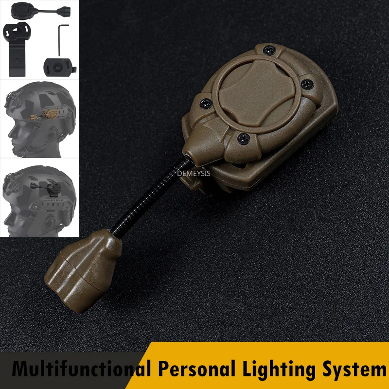 Tactical Helmet Light Switch Personal Lighting System Hunting Shooting Helmet LED Flashlight Outdoor Combat CS Helmets IR Lamp