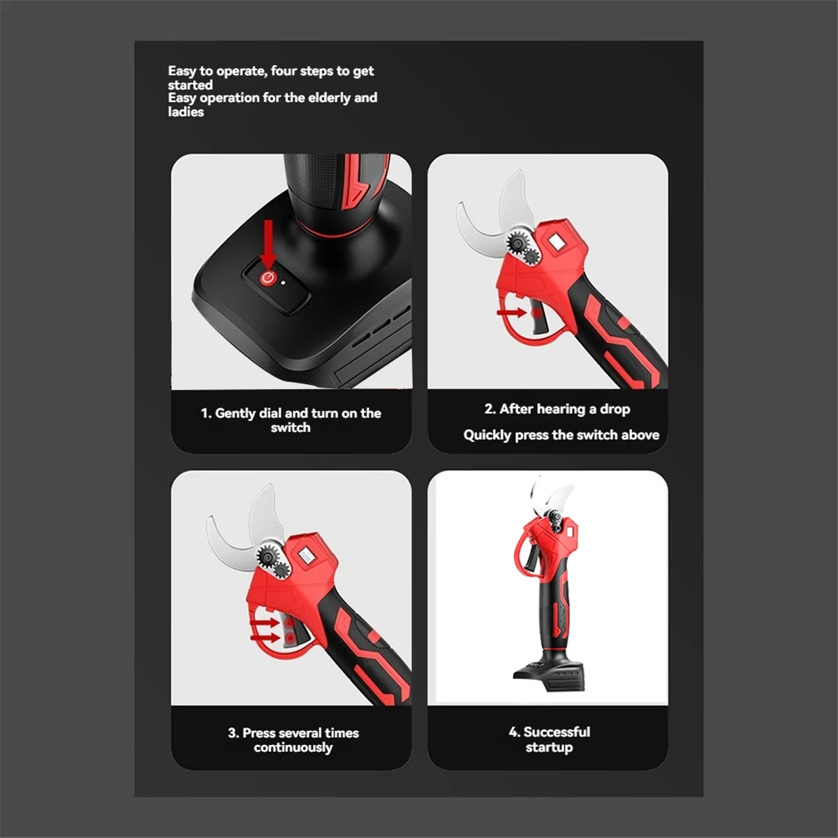 3 cm borstelloze elektrische snoeischaar 2 versnellingen draadloos elektrisch Hot sale gereedschap ta batterij
