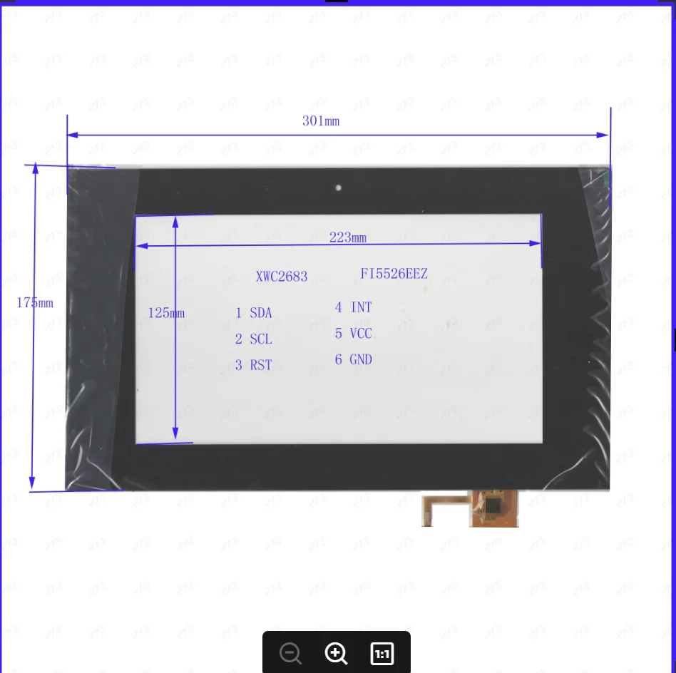 ZhiYuSun XWC2683   NEW 301mm*175mm   FT5526EEZ Touch sensor  panel  use GPS DVD  overlay kit Resolution 301*175 XWC 2683