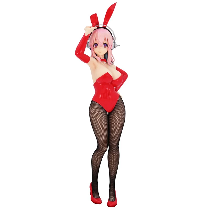 Original 28Cm BiCute Bunnies Action Figure Super Sonico Anime Bunny Girl Toys For Collectible Model