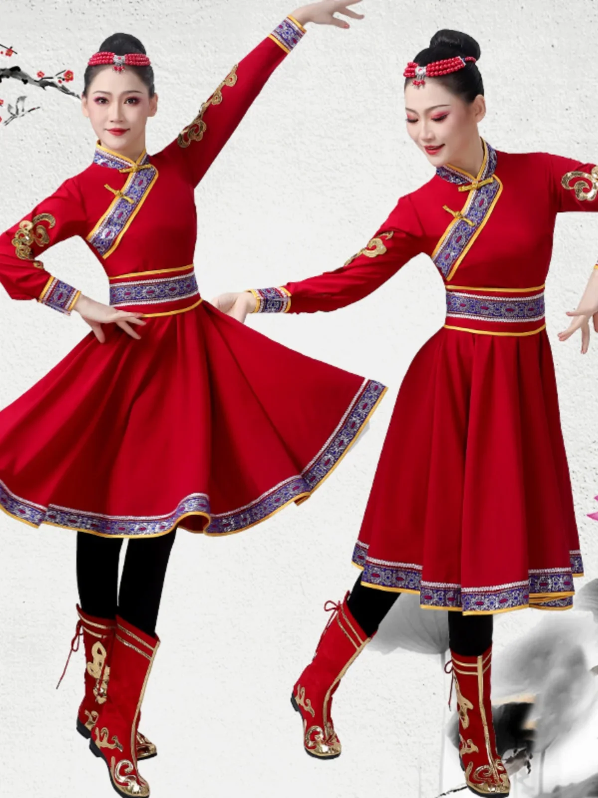 

Новая монгольская традиционная одежда, женская одежда, танцевальные костюмы в Монголии, монгольское платье, костюмы меньшинств для взрослых, платье