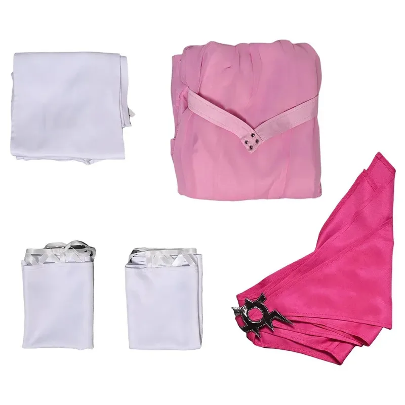 FF7 Rebirth Aerith Cosplay Fantasy Abiti rosa Anime Gioco VII Costume Travestimento Donne adulte Gioco di ruolo Fantasia Outfit cm;5