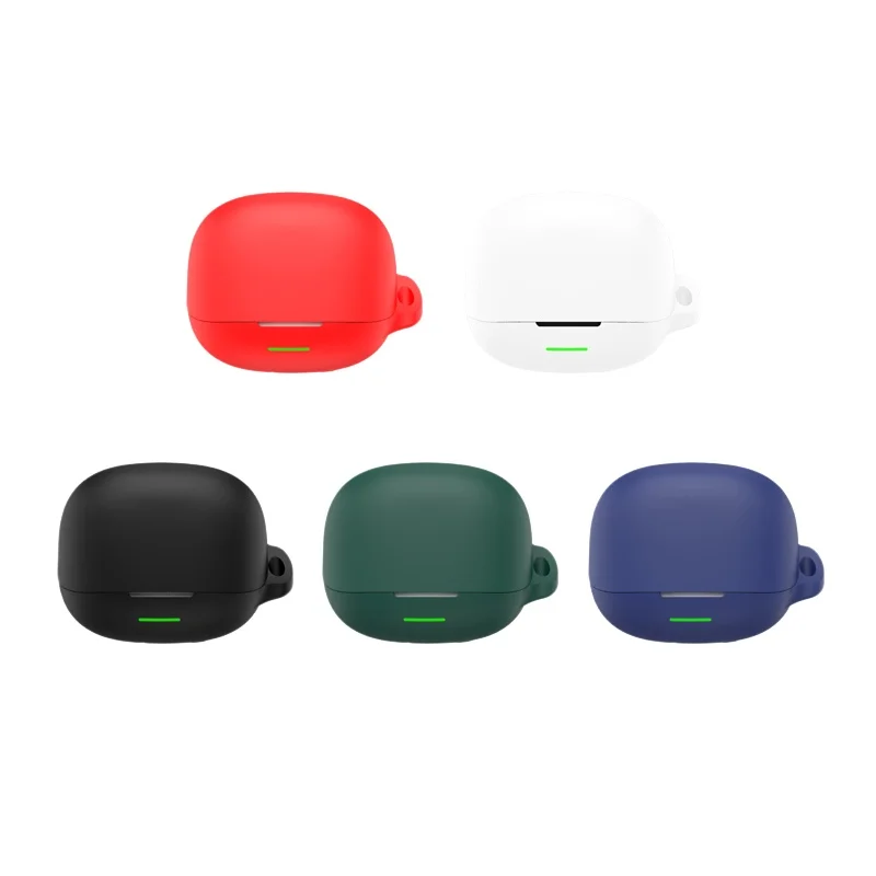 For QCY MeloBuds N65 Earphone Protective Cover Silicone Shock Absorbing Anti-Scratch Wireless Headphone Case With Hook view 4