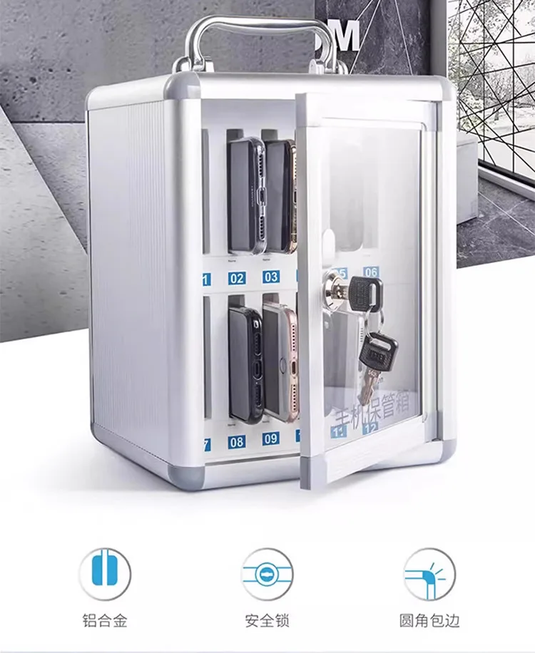 DSA Safe Deposit Box Wall-mounted Locked Storage Box Mobile Phone Box Portable Dormitory School Meeting Room Storage Cabinet