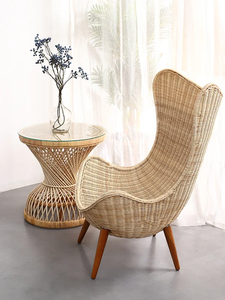 Rattan Bed & Breakfast Tea Table round Corner Table Natural Real Rattan Creative Small Tea Table