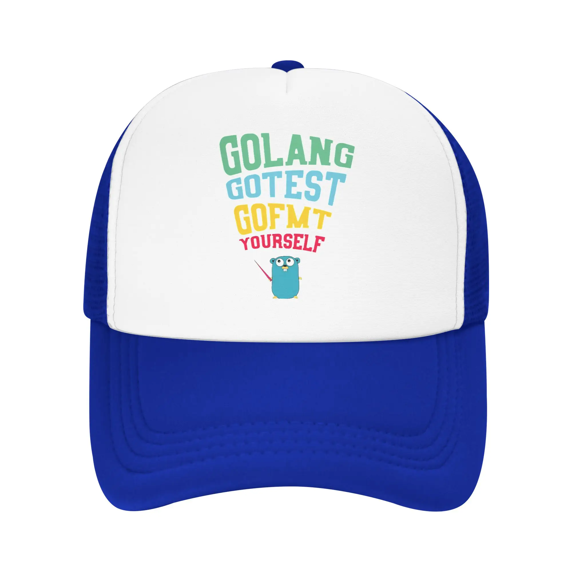 Golang – go test got fmt yourself  Snapback Hat For Man Woman Breathable Cooling Mesh Side Sun Hats Caps  For Casual Headwear