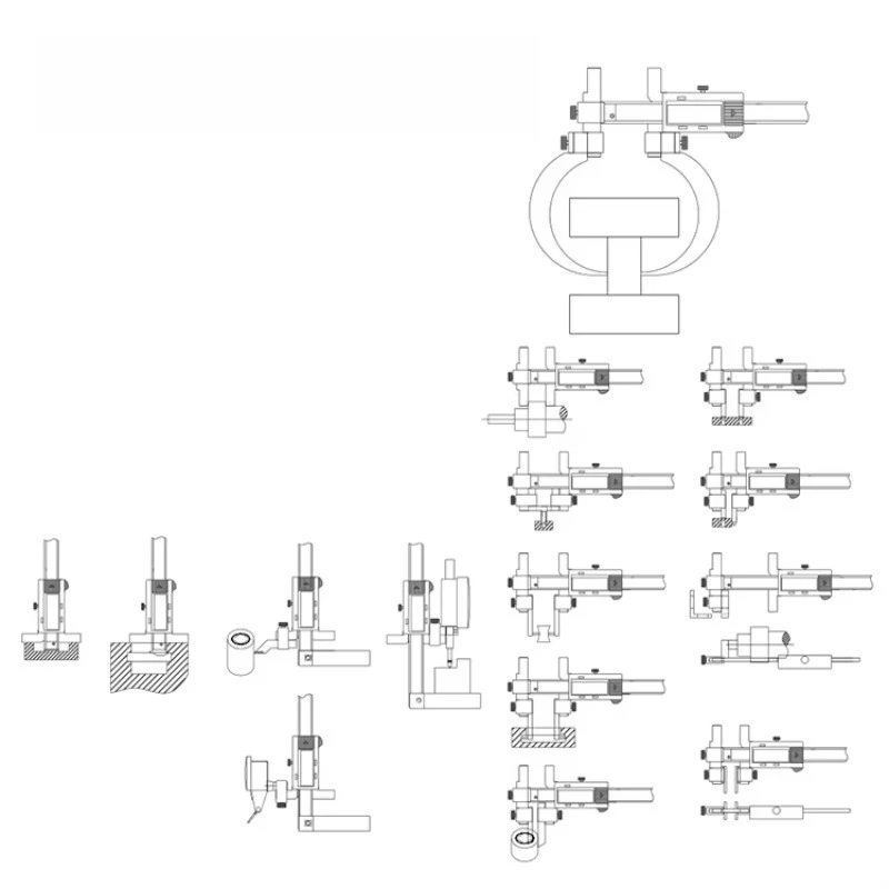 أداة قياس فرجار رنيه رقمية متعددة الوظائف من الفولاذ المقاوم للصدأ من Dasqua قابلة للتغيير 0-150 مم