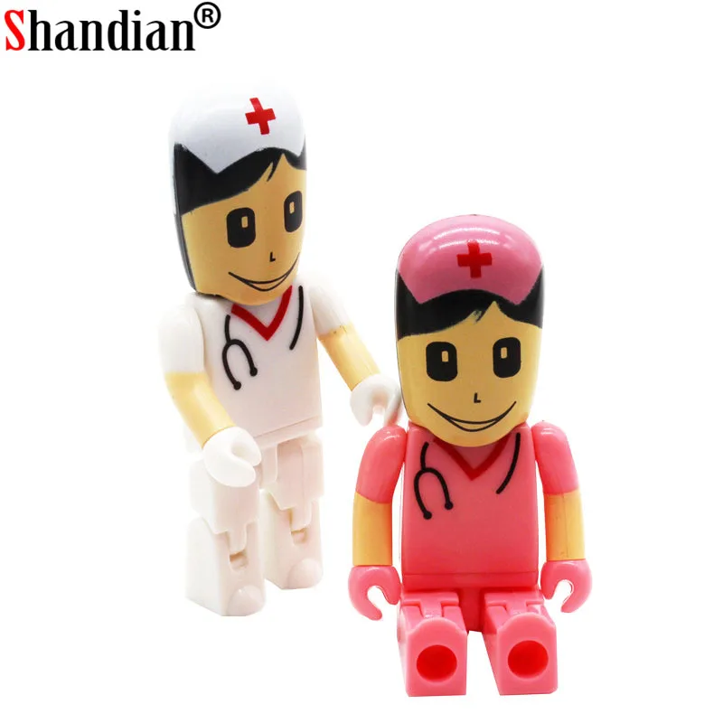 

SHANDIAN Doctor Nurse USB Flash Drive 64GB Medical Water Proof Pendrive 32GB Memory Stick U Disk 16GB Pen Drive Creative Gift