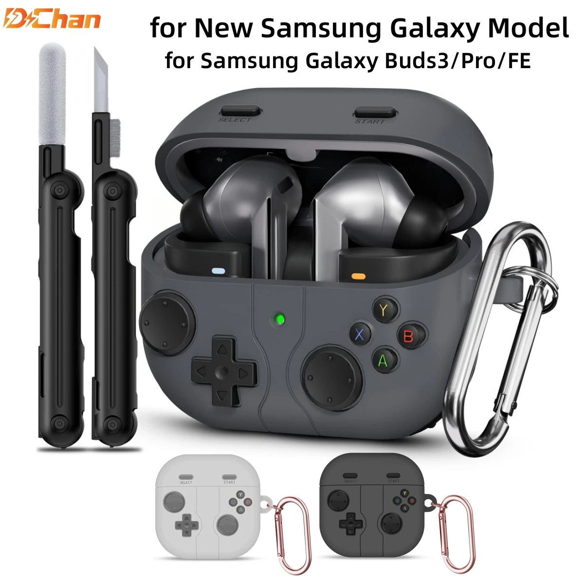 Funda blanda para Samsung Galaxy Buds 4/Buds 4 Pro/Buds 3/Buds3 Pro/Buds3 FE, funda protectora con ganchos para buzz4 pro fundas