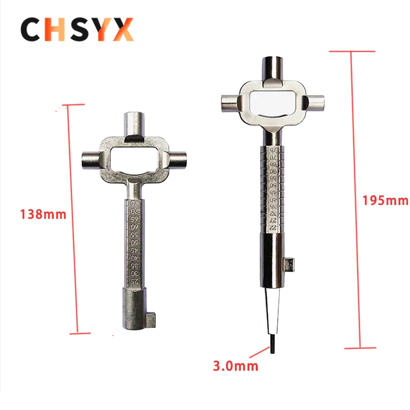 CHSYX 2 Types Multi Purpose Cylinder Gauge Cam Turner Spindle Turner Locksmith Auto Car Repair Lock Cylinder Measuring Tool