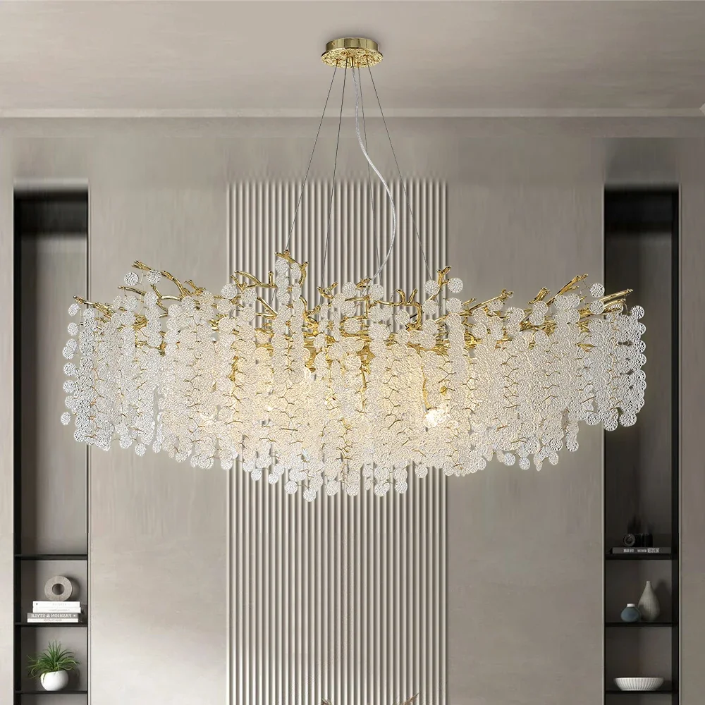 Modern Crystal Chandeliers lucky Gold Money Tree pendant lamp for dining room Bedroom,Living Room Home decoration