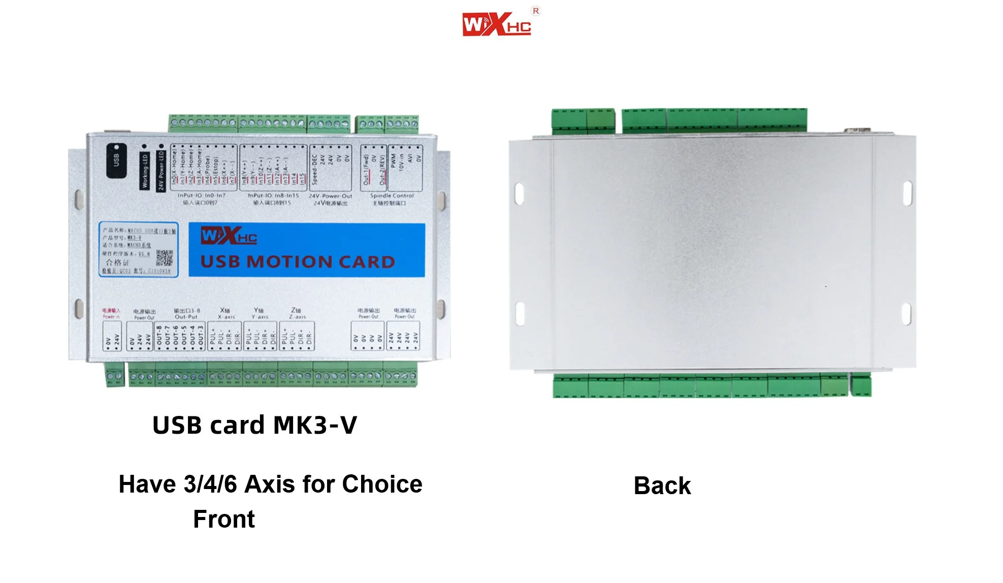 

WiXHC Factory Sale CNC Accessories CNC Milling Cnc Router 3/4 /6axis Mach3 USB Motion Controller Card Motion Card Breakout Board