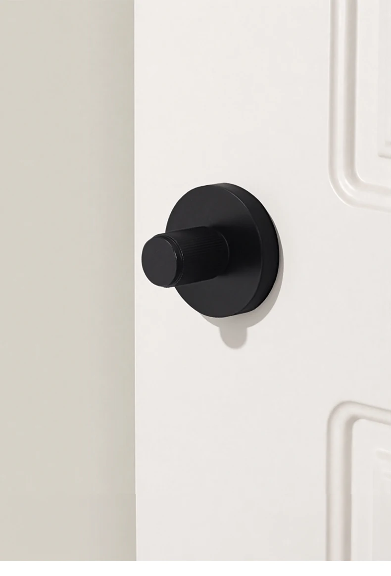 DOOROOM Türschloss aus massivem Messing, schwarz, Identifikationsmarkierung, Sichtschutz, geräuschloser, reibungsloser Betrieb, vielseitiges Badezimmerschloss – Detail 4