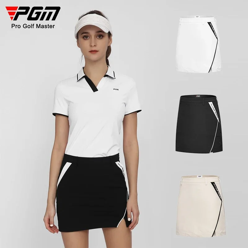 PGM Women Golf Short Skirt Ladies Split Anti-light Pencil Skirt Women Quick Dry Skort with Inner Shorts Outdoor Sports Culottes