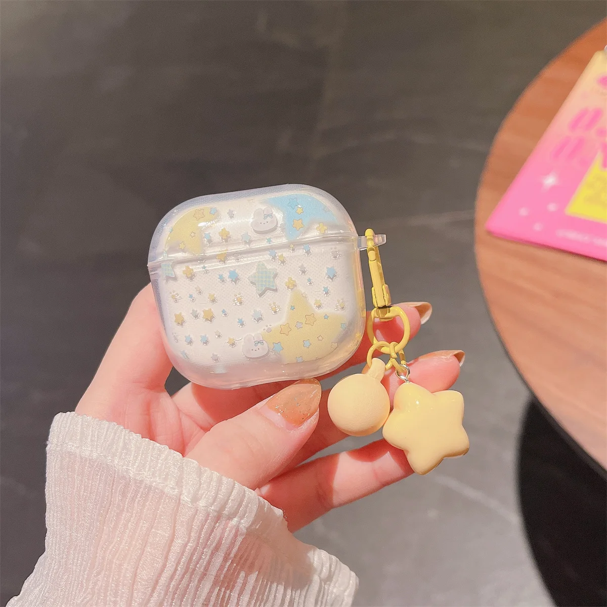 Cartoon KT Case Cover For AirPods Pro 3 Transparent Flower Wireless Bluetooth headphones Case For AirPods 4 Protective Cover - Image 4