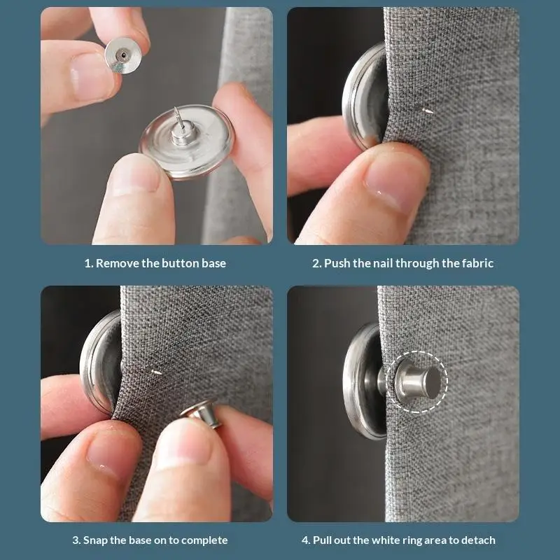 10Pairs Curtain Magnetic Button Detachable Curtain Fix Fastener Clip Prevent Light Adjustment Window Screen Close Magnet Buckle
