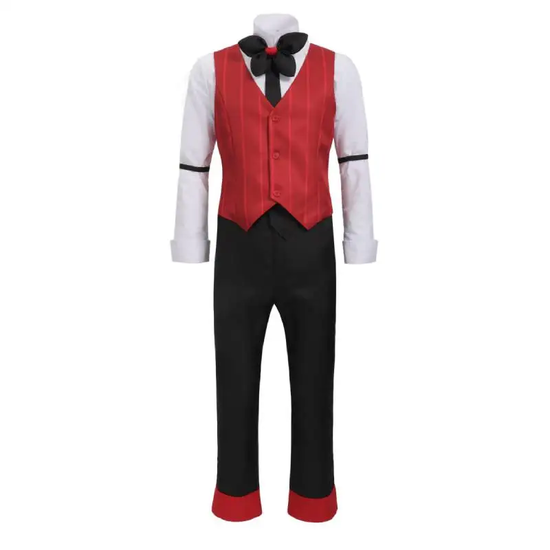 WENAM Anime Men Alastor Waiter Cosplay Red Uniform Cosplay Costume Uniform Suit Outfit Halloween Carnival Costume For Adult