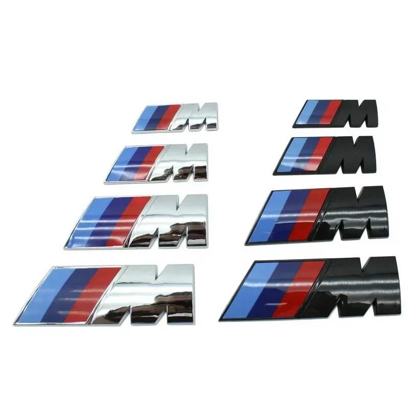 Emblema de guardabarros lateral de coche, pegatina de ABS, 1P, para BMW M, M1, M2, M3, M4, M5, G01, F20, G30, F30, F31, E36, E87, E60, E91, X1, X3, X5, accesorios