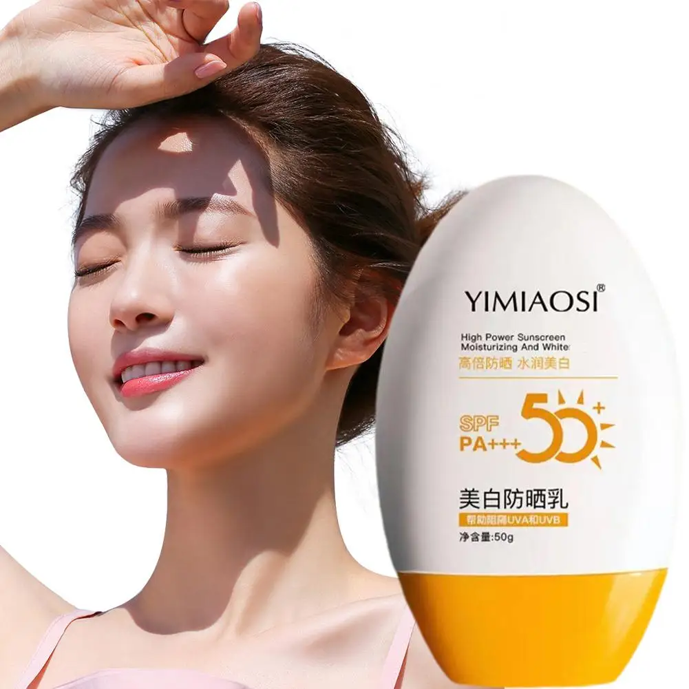 50g Face Sunscreen Refreshing Oil Control Sunscreen Isolation Face Sunscreen Outdoor Cream SPF50 UV Whitening T9R1