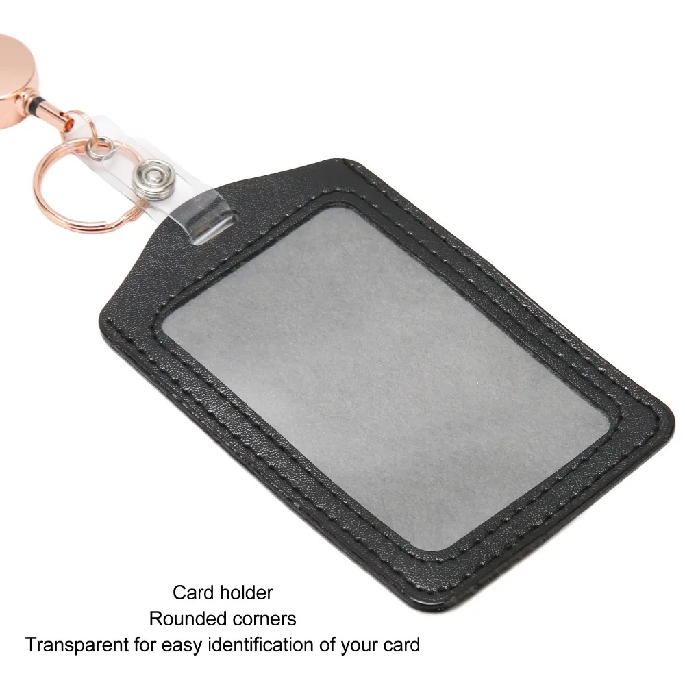 Retractable Silicone Beaded Lanyard with Transparent ID Holder Flesh Pink/Pink/Purple/Grey ID Badge Holder with Lanyard