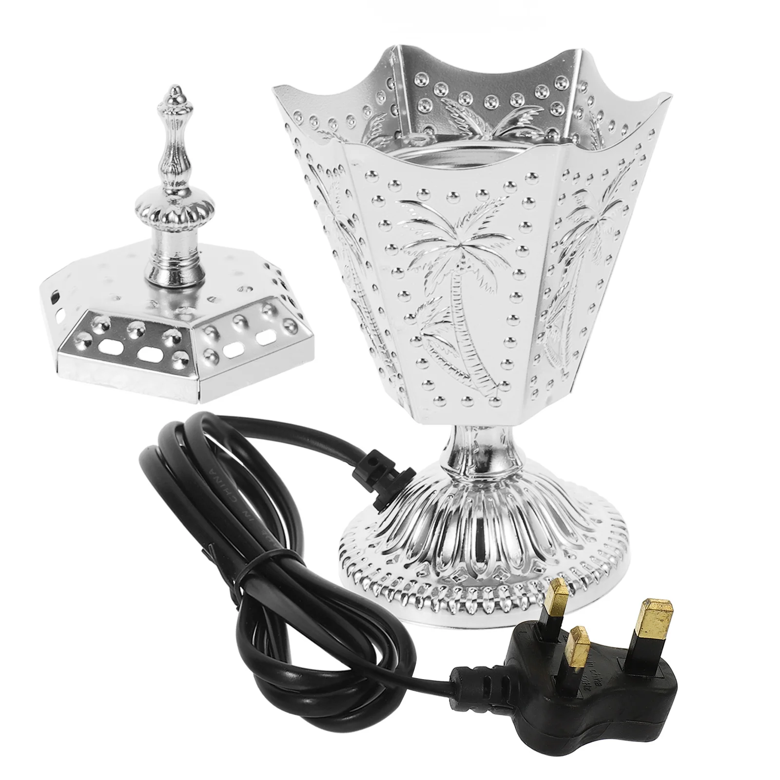 

Metal Incense Burner 220-240V Uk Plug Safe Portable Electric Censer for Yoga Home Decor Electric Incense Burner