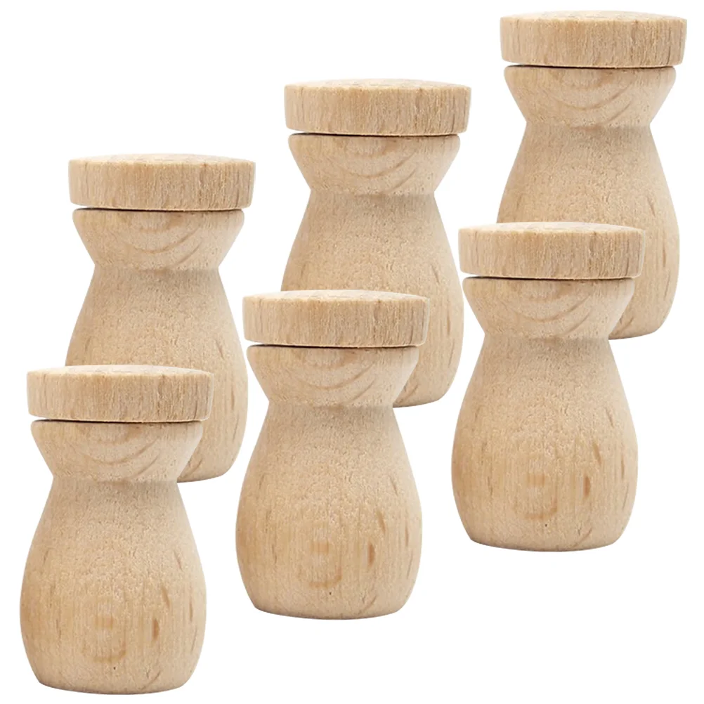 

6 Pcs Wooden Essential Oil Bottle Expansion Fragrance Pendant Accessories 6pcs Car Diffuser Perfume Lecythus