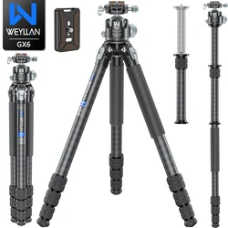 WEYLLAN 69'' Carbon Fiber Tripod for Camera Heavy Duty Tripod Camera 10-Layer Carbon Fiber Tube with Ball Head GX6 Max Load 20kg