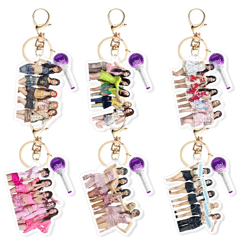 KPOP (G)I-DLE YUQI Merch Keychain for Women Men GIDLE Kawaii Fashion Acrylic Key Ring Holder Gifts Car Bag Charm Accessories