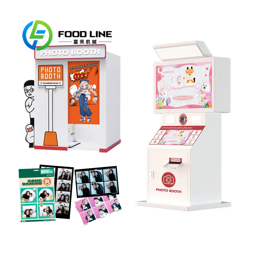 

Фотобудка для самостоятельного использования с мгновенной печатью и функцией создания фотоальбомов, настраиваемая под заказ, для коммерческого использования, для селфи и фото на документы