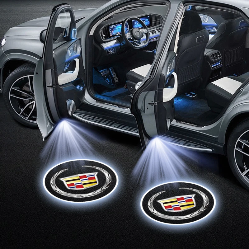 

1/2PCS LED Car Door Logo Projector Light For Cadillac Emblem ESCALADE ATS BLS CT4 CT6 SRX STS XT4 XT5 SLR XT6 XTS Accessories
