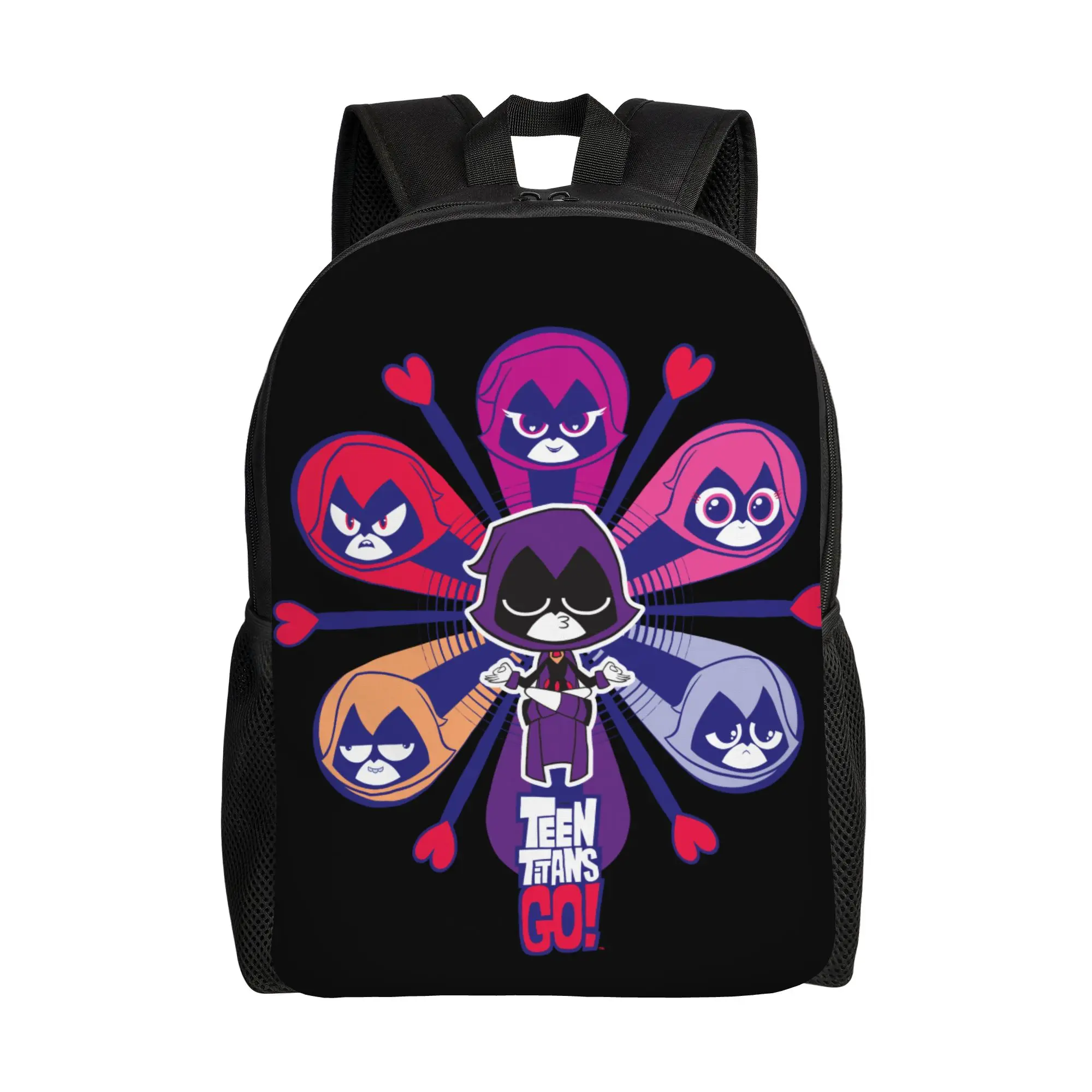 

Рюкзак Teen Titans Go Raven's Emoticlones для мужчин и женщин, повседневный студенческий деловой рюкзак, сумка через плечо для колледжа, для активного отдыха