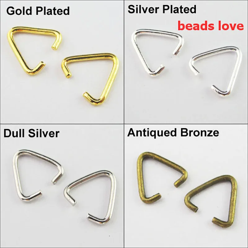 500pcs/Lots 4 Colors Triangle Loops Jump Rings Split Jump Rings Jewelry Connector Findings Accessories For Jewelry Diy Making