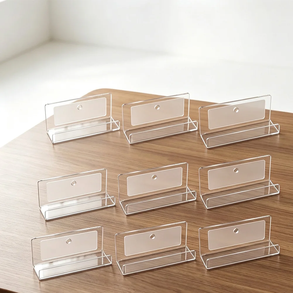 12pcs Transparent Vinyl Record Stand Holder Record Album Cover Shelf Collection Display Rack For Album & CD Organizer