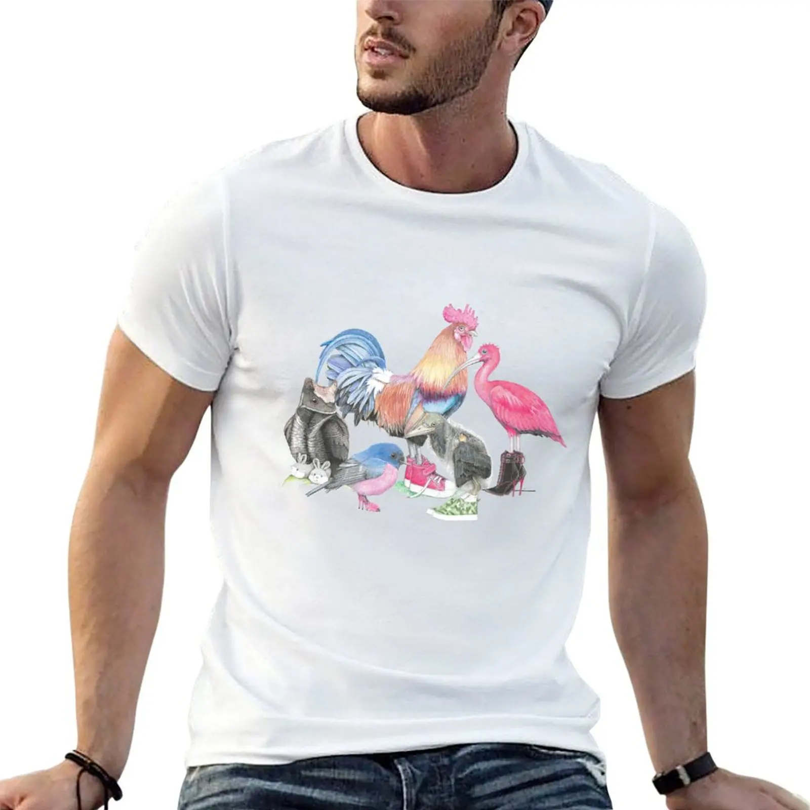 2023 Birds in Shoes calendar pic T-Shirt t shirt man cotton t shirts for man graphic funny t shirt man luxury T-shirt