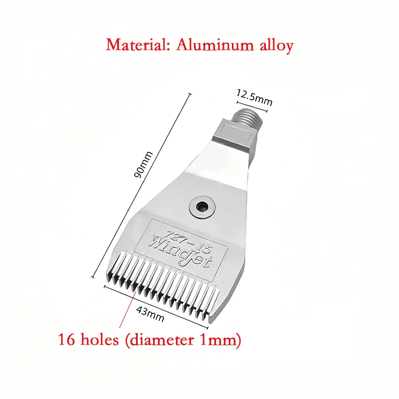 1/4'' Stainless Steel 304 16 Holes Jet Clean and Blow Dry Spray Nozzle, Wind Air Jet Blowing Nozzle, A727-15 Flat Fan Air Nozzle