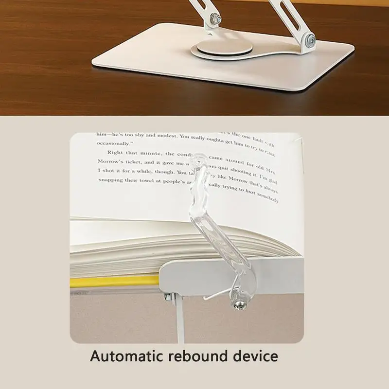 Book Riser Acrylic Book Reading Holder Tablet Riser Stand For Desk 360 Degree Rotating Laptop Book Riser Foldable Book Display