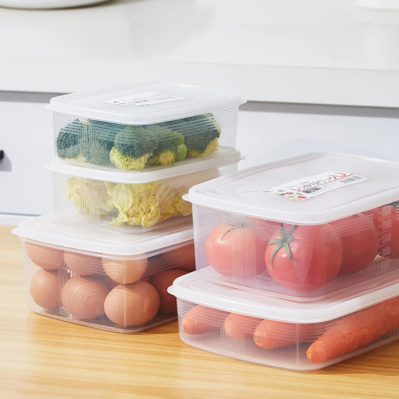 Refrigerator Large Capacity Storage Box Food Grade Kitchen Food Fruit Vegetable Preservation Box Frozen Meat Dumplings Container