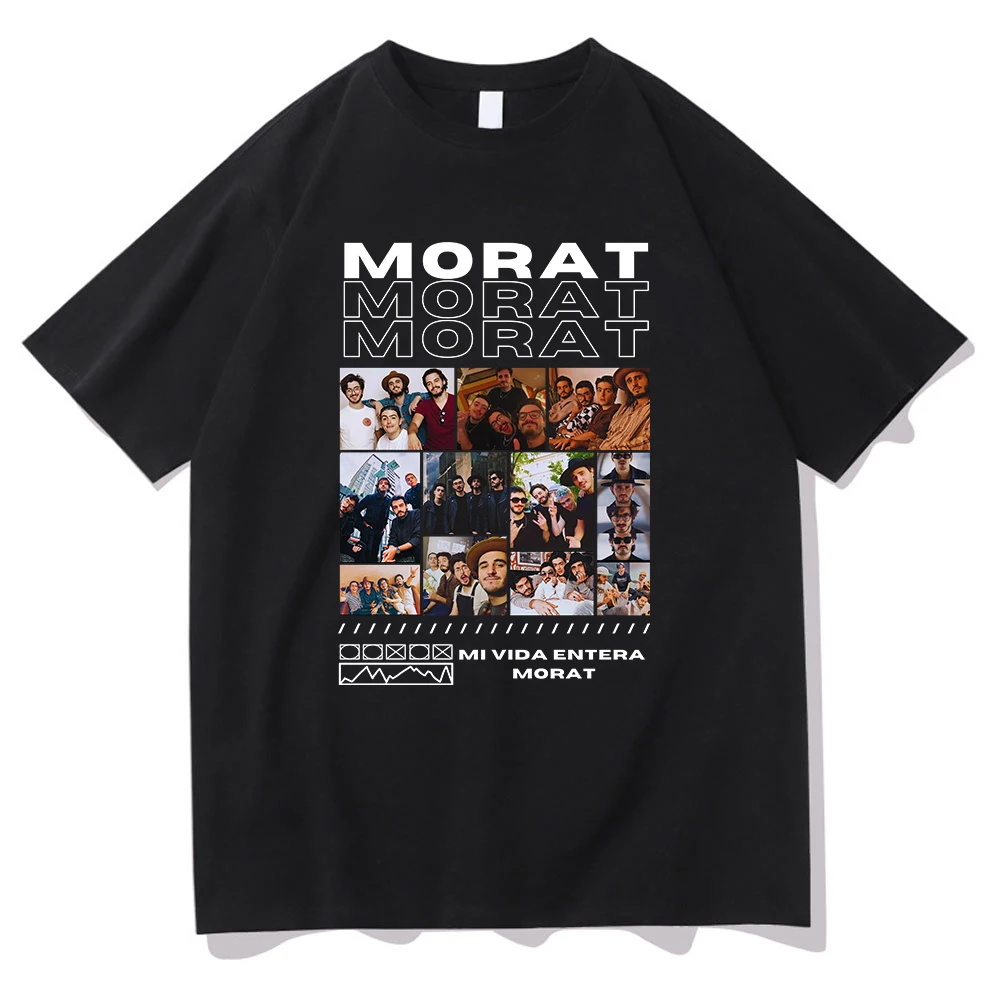 Camiseta Unisex de algodón con estampado de Morat Si Ayer Fuera Hoy US Tour, ropa Harajuku Vintage, 2024