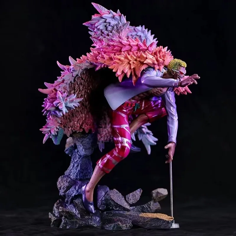 Anime One Piece Thread Fruit Donquixote Doflamingo Joker Super Competent Person 30cm Figure Model Toy Collections Ornament Gift