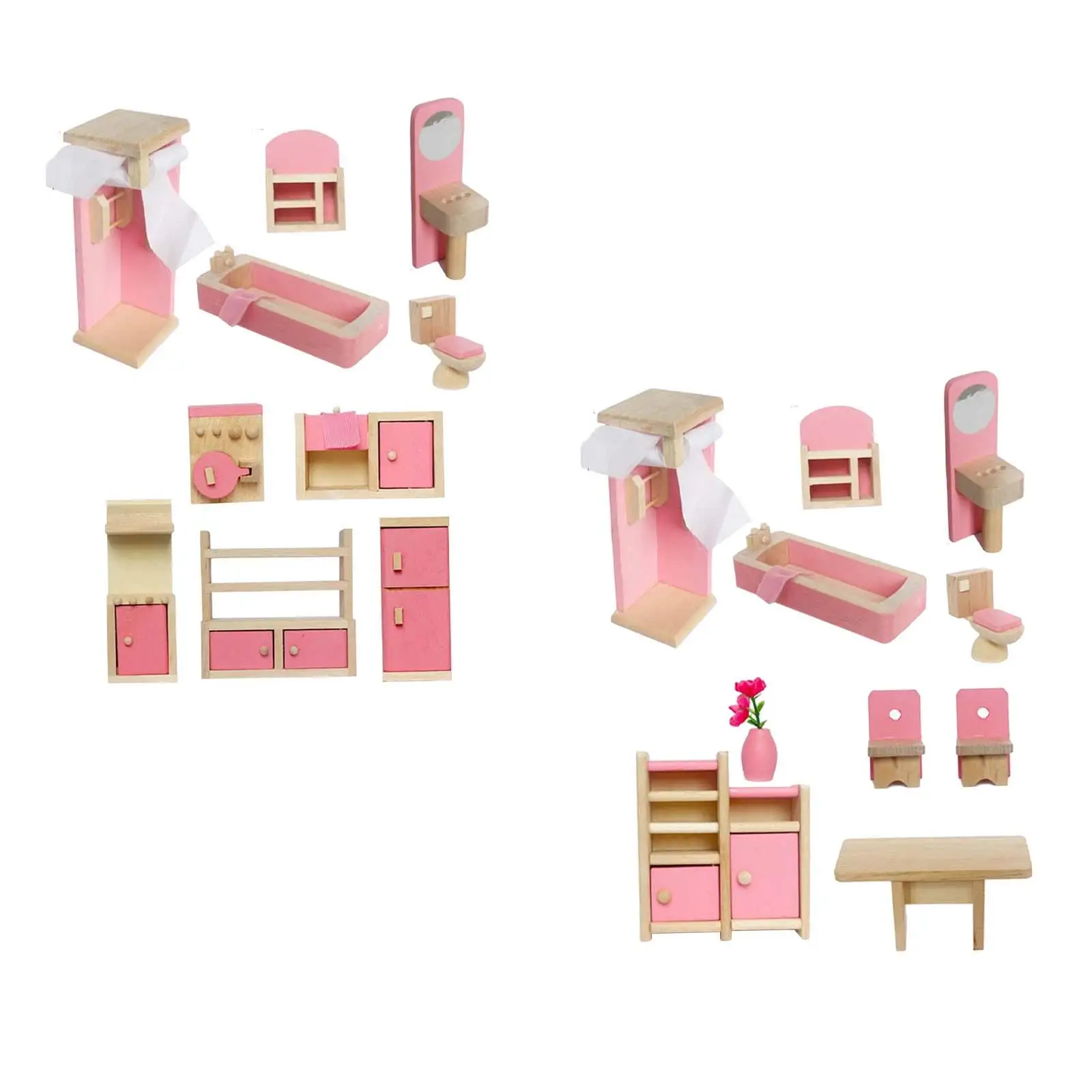 Dollhouse Miniature Furniture Set for Kids, Presentes de Aniversário, Life Scene Props, DIY Parts, Miniature Hobby Crafts, Acessório, 1:12