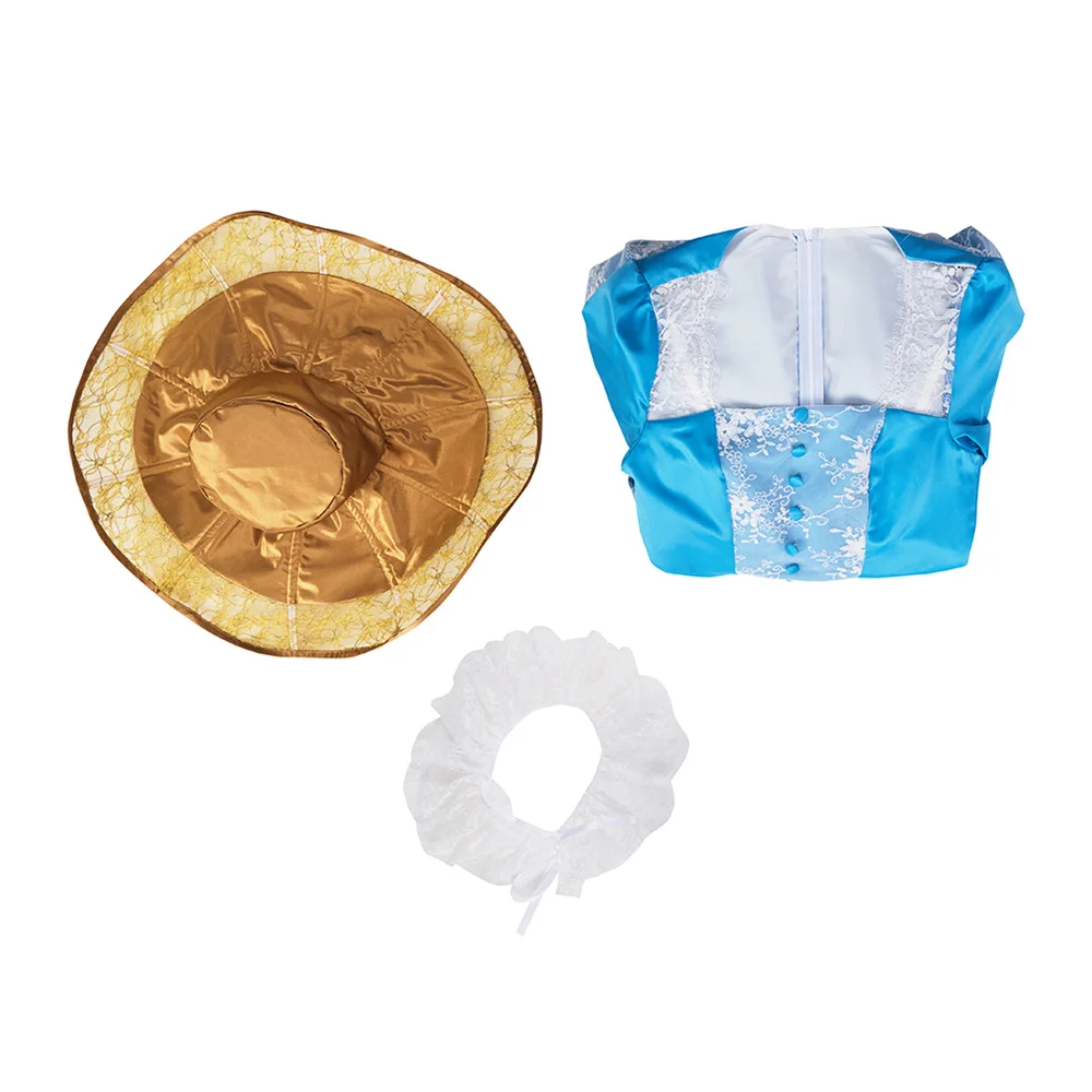 역사적인 중세 블루 빈티지 빅토리아 웨딩 드레스 로코코 마리 앙투아네트 로얄 코트 공주 볼 가운