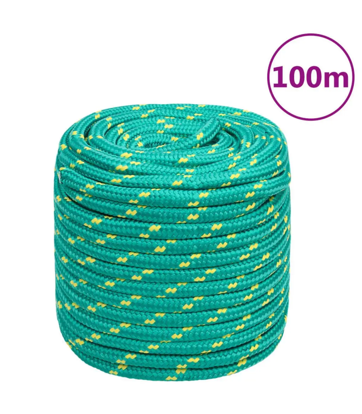 Metal ropes and ropes green polypropylene boat rope 18 mm 100 m