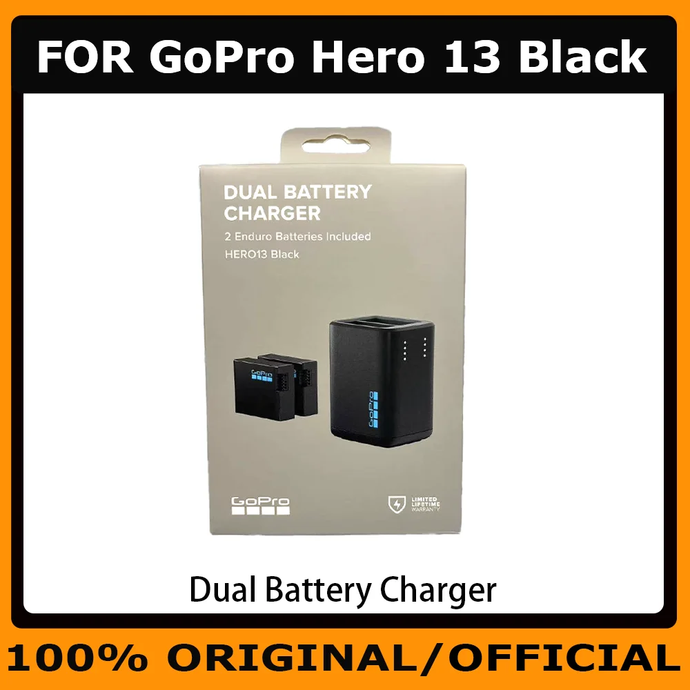 Original GoPro Dual Battery Charger for HERO13 Black (AEDBD-201)