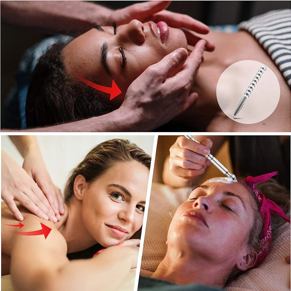 1db Rozsdamentes Acél kézi Akupunktúra Tollhegy - Álnok Szövedék Megmasszíroz szerszámok - Tele Alapanyag relaxing Zárfedő self-massage acupressure sáv