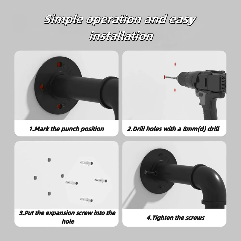 سلم متطور مثبت على الحائط على الطراز الصناعي لنوافذ الطابق السفلي، 3 خطوات، 3.3 قدم × 1.5 قدم، يدعم 330 رطل، ديس من الحديد المطاوع باللون الأسود #6