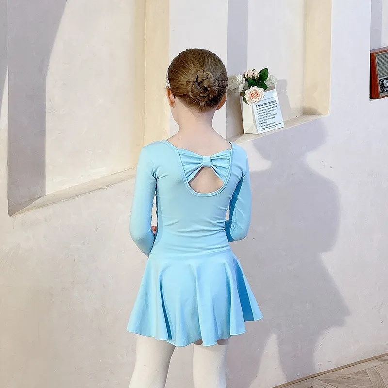 Cotton Dance Dress Ballet Leotard Set For Children Skirt Soft Fabric Stage Training Wear With Little Girls Daily Dancing Costume view 5