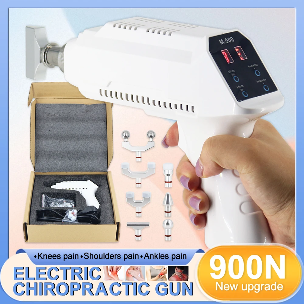 2024 Electric Chiropractic Equipemnt Adjusting Tools For Correction Spinal Therapys Shoulder Neck Muscle Relax 900N Massage New